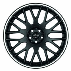 KARIZZMA Mattblack Puresports / Color Trim weiss 8x18