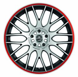 KARIZZMA Mattblack-polished / Color Trim rot 8x18