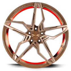KHARMA Higloss-Bronze brushed Surface undercut Trimline red 9x20