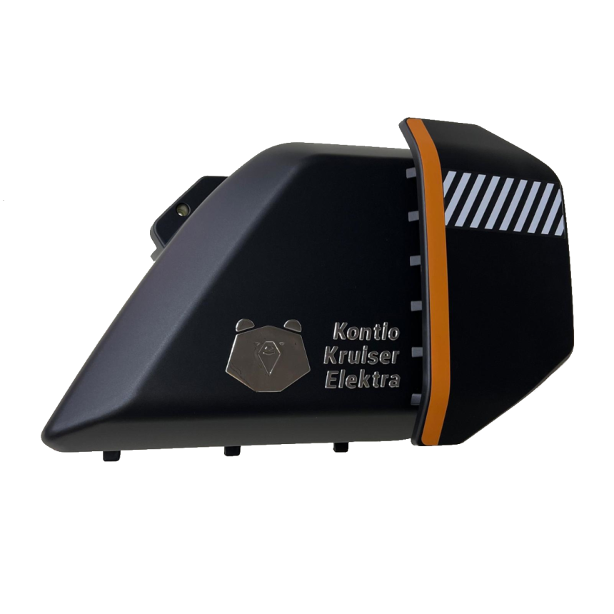 Kruiser Elektra/Forte: Istuimen alapuoleinen kate vasen, musta grafiitti