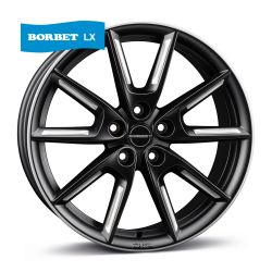 LX18 black matt silver spoke rim 8x18