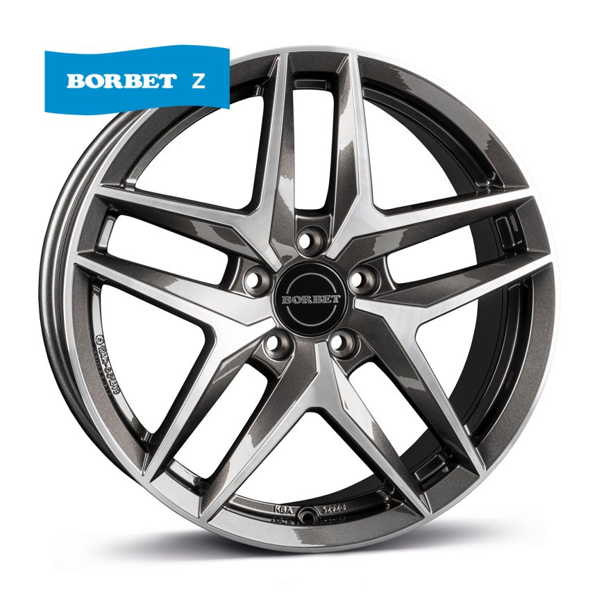 Z mistral anthracite glossy polished 8.5x20